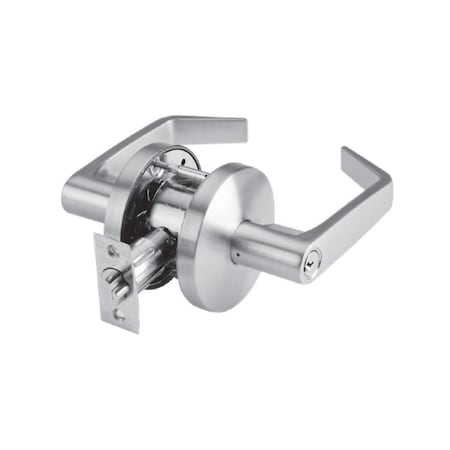Dorma Grade 2 Cylindrical Lock, 53-Entry, LR-Lever, C-Rose, Satin Chrome, 2-3/4 Inch Backset,  C553-D-LRC-626